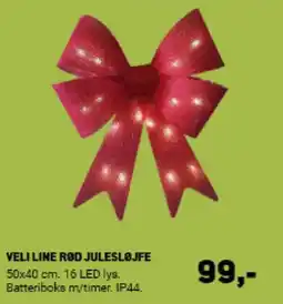 XL-BYG Veli line rød julesløjfe tilbud