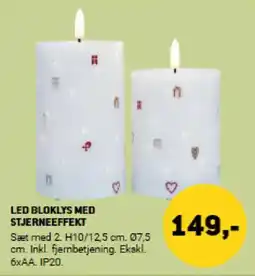 XL-BYG Led bloklys med stjerneeffekt tilbud