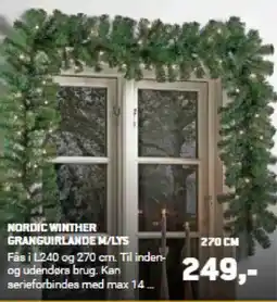 XL-BYG Nordic winther granguirlande m/lys tilbud