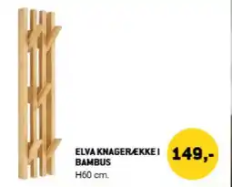 XL-BYG Elva knagerækkei bambus tilbud