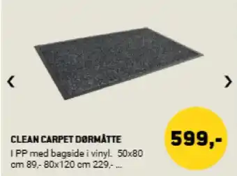 XL-BYG Clean carpet dørmåtte tilbud