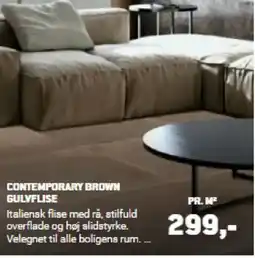 XL-BYG Contemporary brown gulyflise tilbud