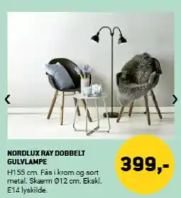 XL-BYG Nordlux ray dobbelt gulvlampe tilbud