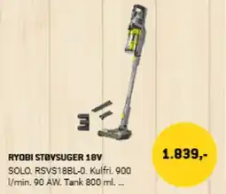 XL-BYG RYOBI Støvsuger 18v tilbud