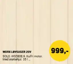 XL-BYG WORX Løvsuger 20v tilbud