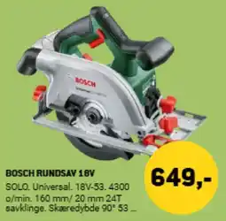 XL-BYG BOSCH Rundsav 18v tilbud