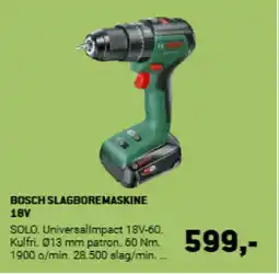XL-BYG BOSCH Slagboremaskine 18v tilbud