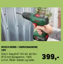 XL-BYG BOSCH Bore-/skruemaskine 18v tilbud