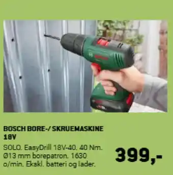 XL-BYG BOSCH Bore-/skruemaskine 18v tilbud