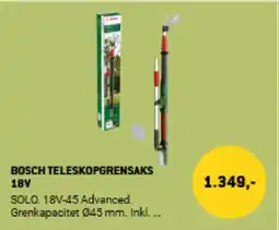 XL-BYG BOSCH Teleskopgrensaks 18v tilbud