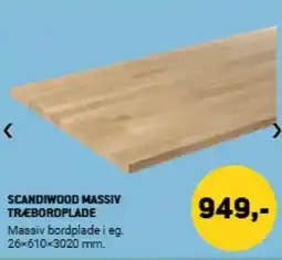 XL-BYG Scandiwood massiv træbordplade tilbud