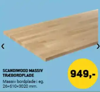 XL-BYG Scandiwood massiv træbordplade tilbud
