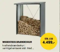XL-BYG Woodstock brændeskur tilbud