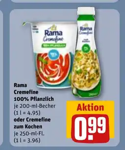 REWE DE Rama Cremefine 100% Pflanzlich oder Cremefine zum Kochen tilbud