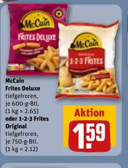 REWE DE McCain Frites Deluxe oder 1-2-3 Frites Original tilbud