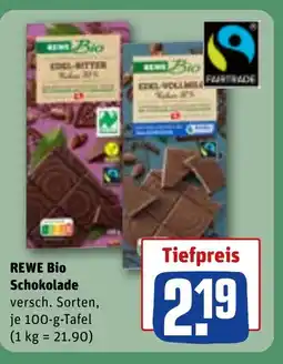 REWE DE REWE Bio Schokolade tilbud