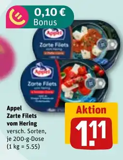REWE DE Appel Zarte Filets vom Hering tilbud