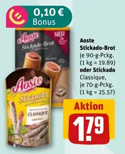 REWE DE Aoste Stickado-Brot oder Stickado Classique, tilbud