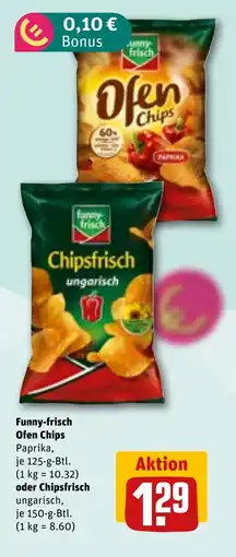 REWE DE Funny-frisch Ofen Chips oder Chipsfrisch tilbud