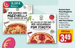 REWE DE Gustavo Gusto Pizza Margherita oder Pizza Salame tilbud