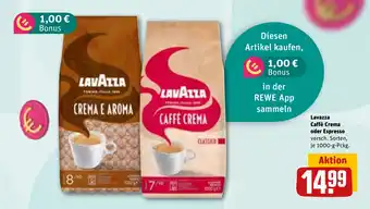REWE DE LAVAZZA Caffè Crema oder Espresso tilbud