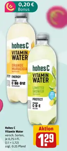 REWE DE Hohes C Vitamin Water tilbud