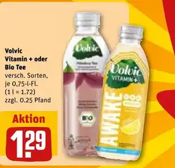 REWE DE Volvic Vitamin + oder Bio Tee tilbud