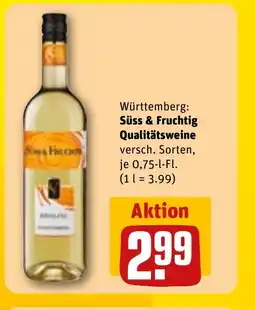 REWE DE Süss & Fruchtig Qualitätsweine tilbud