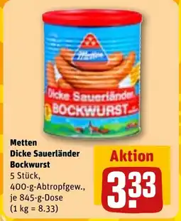REWE DE Metten Dicke Sauerländer Bockwurst tilbud