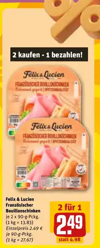 REWE DE Felix & Lucien Französischer Bouillonschinken tilbud