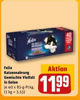 REWE DE Felix Katzennahrung Gemischte Vielfalt in Gelee tilbud