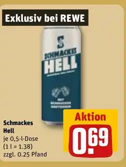 REWE DE Schmackes Hell tilbud