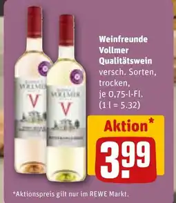 REWE DE Weinfreunde Vollmer Qualitätswein tilbud
