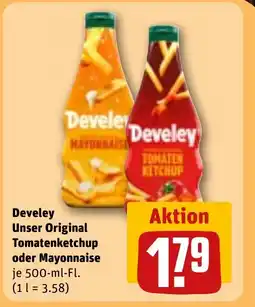 REWE DE Develey Unser Original Tomatenketchup oder Mayonnaise tilbud
