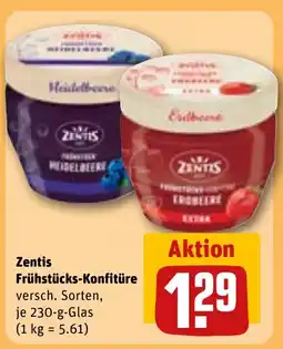 REWE DE Zentis Frühstücks-Konfitüre tilbud