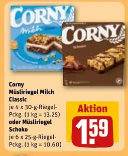 REWE DE CORNY Müsliriegel Milch Classic oder Müsliriegel Schoko tilbud