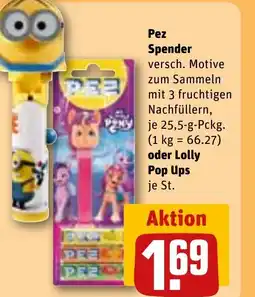 REWE DE Pez Spender oder Lolly Pop Ups tilbud