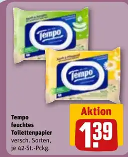 REWE DE Tempo feuchtes Toilettenpapier tilbud