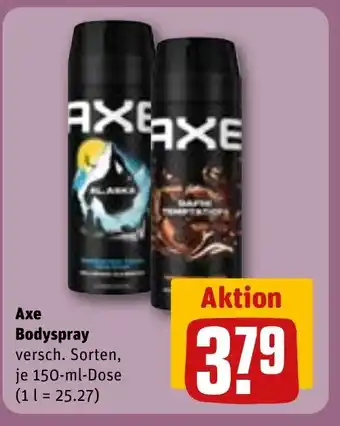 REWE DE AXE Bodyspray tilbud