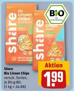 REWE DE Share Bio Linsen Chips tilbud