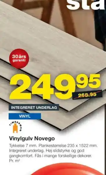 Bauhaus Vinylgulv Novego tilbud