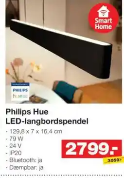 Bauhaus PHILIPS Hue LED-langbordspendel tilbud
