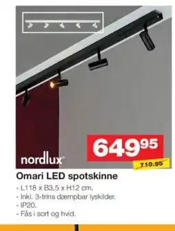 Bauhaus Nordlux Omari LED spotskinne tilbud