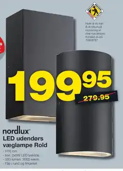 Bauhaus Nordlux® LED udendørs væglampe Rold tilbud