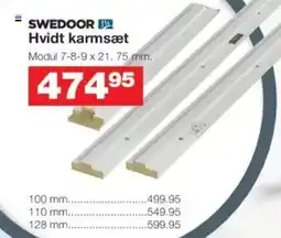 Bauhaus SWEDOOR Hvidt karmsæt tilbud