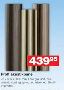Bauhaus Proff akustikpanel tilbud