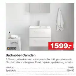 Bauhaus Badmøbel Camden tilbud