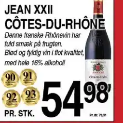 ABC Lavpris Jean xxii côtes-du-rhône tilbud