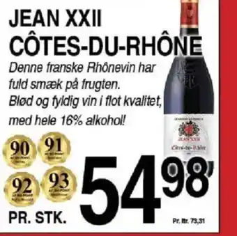 ABC Lavpris Jean xxii côtes-du-rhône tilbud