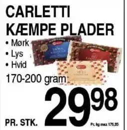 ABC Lavpris Carletti kæmpe plader tilbud